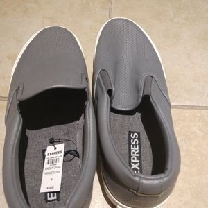 Men's grey Express slip on shoes 10